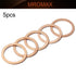 MroMax Copper Flat Washer Sealing Washers-M30 Metric Round Seal Gasket for Electrical Connections, 5Pcs