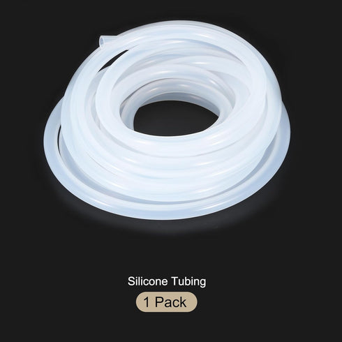 20ft 5/16" ID x 7/16" OD Silicone Tubing, Clear Industrial Plastic Tubing for Pump Siphoning and Irrigation
