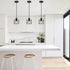 Becvaaoo 1-Light E26 Bulbs 3 Packs Hanging Pendant Light Fixture, Black Pendant Lights Kitchen Island, Farmhouse