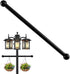 Vorintaga 1 Pack 16 inch Lamp Post Cross Arm Zinc Plating Cross Arm Ladder Rest with Removable Knobs Crosss Arms