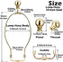 10 Inch Lamp Harp, Gold 2 Set Lamp Harps and Finial, Metal Lamp Shade Harp Holder, DIY Detachable Lampshade Bracket Adapter Hardware, Replacement Table & Floor Light Accessories Parts Repair by Asjeumt
