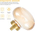 Generic 10 Pack Amber Glass Egg Shaped Gold Pulls