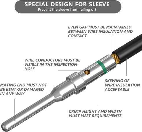 Newdeli 30 Pairs Deutsch DT Connectors Size 16, Male Pins and Female Sockets for 14-20 AWG Wire Gauge