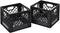Juggernaut Storage 16 Quart Stackable Black Crate with Handles – Heavy-Duty Plastic, 2 Pack for Home, Office, Garage