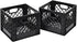 Juggernaut Storage 16 Quart Stackable Black Crate with Handles – Heavy-Duty Plastic, 2 Pack for Home, Office, Garage