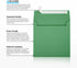 LUXPaper Square Invitation Envelopes, Peel & Press, 5" x 5", Holiday Green, 80lb. Text, 50 Qty