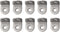 HanOaki 10 90 Pieces Stainless Steel L Shape Degree Brackets for Corner Reinforcement in Wood Furniture, Shelves
