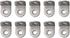 HanOaki 10 90 Pieces Stainless Steel L Shape Degree Brackets for Corner Reinforcement in Wood Furniture, Shelves