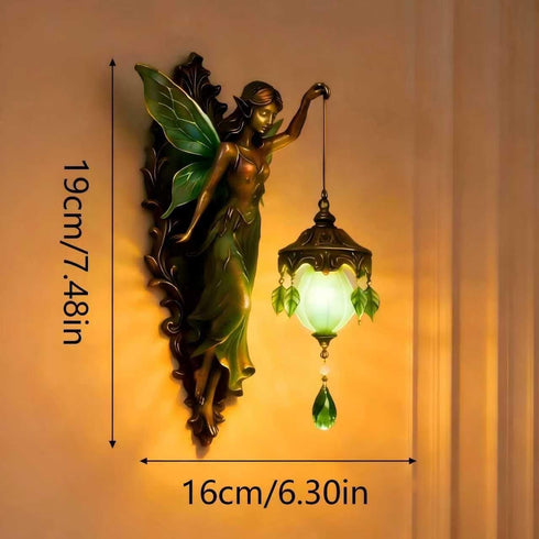 Generic Hotels(1pcs) A Beautifully Designed Vintage Wall Lamp Featuring Fairy Wings, Perfect for Creating a Soft