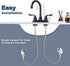 ARCORA Faucet Supply Lines, 24" Length Braided Nylon Water Supply Line 3/8" Comp x 1/2" FIP 2Pcs