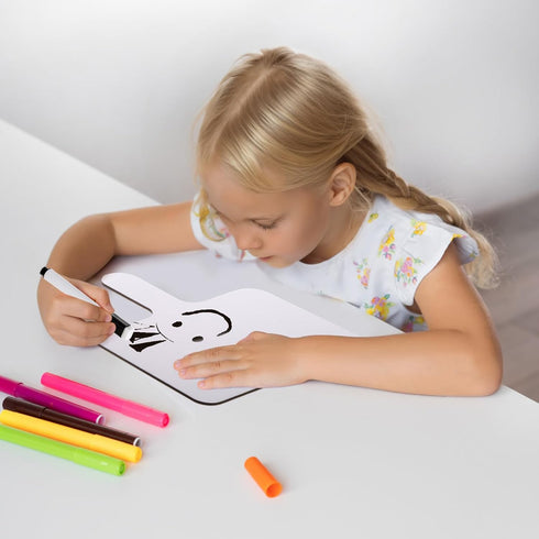 Set of 30 Dry Erase Answer Paddle - Small White Board Classroom Pack with Erasers for Students, Teachers