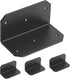 4 Inch 90 4"2"2" (Black-4PCS) Galvanized L Bracket, Degree Corner Brace for Wood, Heavy Duty Angle Bracket for Floating