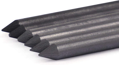 BXT 5.6MM Lead Refills for Metal Automatic Mechanical Pencil, 6pcs 2B 4B 14B Charcoal for Draft Drawing and Art