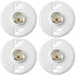 4 Pcs 660w 250v Medium Base E26 Lampholder Keyless Top Lamp Holder Ceiling Light Sockets White Phenolic