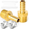 TAISHER 5 PCS Brass Hose Barb Fittings 1/2" (12.7mm) Barb x 1/2" MNPT Pipe Adapter with 5 Hose Clamps