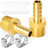 TAISHER 5 PCS Brass Hose Barb Fittings 1/2" (12.7mm) Barb x 1/2" MNPT Pipe Adapter with 5 Hose Clamps