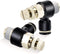 TAILONZ PNEUMATIC 3 Pack SL-3/8-N2 Push to Connect Air Line Fitting, 3/8 Inch OD 1/4 Inch NPT Elbow Valve