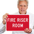 "Fire Riser Room" Sign By SmartSign | Aluminum 10" x 14"