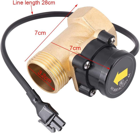 DEWIN HT-800 G1 Thread Water Flow Sensor Switch, Automatic Control 220V Water Pump Flow Switch