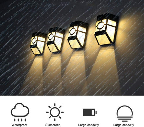 Gavigain Solar Lights Outdoor Waterproof, Outdoor Lamp Solar Wall Sconces Lights Outdoor Wall Light Outdoor Rainproof