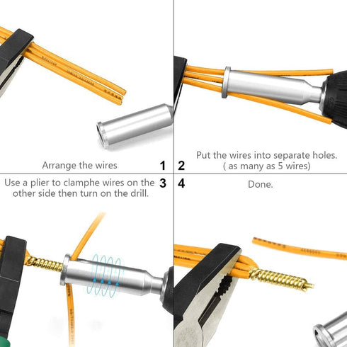 Wire Twisting Tools, 2.5/4 Flat 3 Lines & 5 Lines Universal Electrical Cable Quick Connector