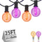 Purple and Orange Christmas Lights, 25FT 27 Count Christmas G40 LED String