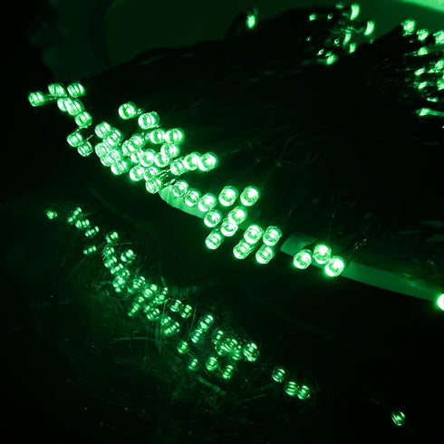 Taoushuleng 40ft 100 8 Solar String Lights Outdoor, Blackish Green Wire, LED with Lighting Modes