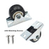 Floyutin 1 inch Rigid No-Swivel Plate Casters, Small Rubber Wheels for Furniture (6 Packs)