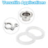 10pcs 34mm 19mm PATIKIL Tri Clamps Gasket, OD ID Sanitary TC Tri Clamps Gasket Tri Pipe Silicone Ferrule Washers Tube