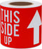 Hybsk This Side Up Warning Stickers - 3x5 Inch for Shipping and Packing, 100 Per Roll