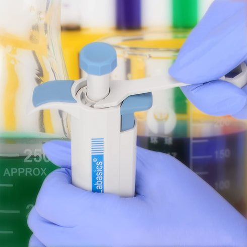 Single Channel Pipettor Controller, Adjustable Variable Volume Micropipette with Replaceable Tip Cone for Laboratory