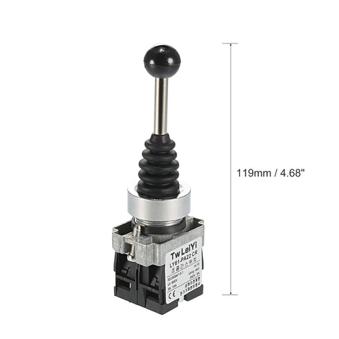 uxcell Joystick Switch Controllers 2 Position 2NO Momentary Type AC 600V 10A 22mm Panel Mount
