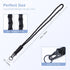 Heavy Duty Neck Lanyard Keychain for Men Women, Black Parachute Rope Necklace with HK Clip for ID Card Holder