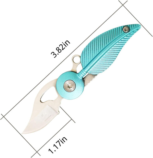 Pocket Knives & Folding Knives,Mini Pocket Knife for Women,Small Pocket Knife,Edc Knife with Chain,Cool Knives,Cool Gadgets,Cute Key Accessories(Blue) by SWBIYING