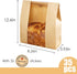 60 Paper Bread Bags for Homemade Bread, Large Kraft Paper Bakery Bag for Baked Food Packaging Storage