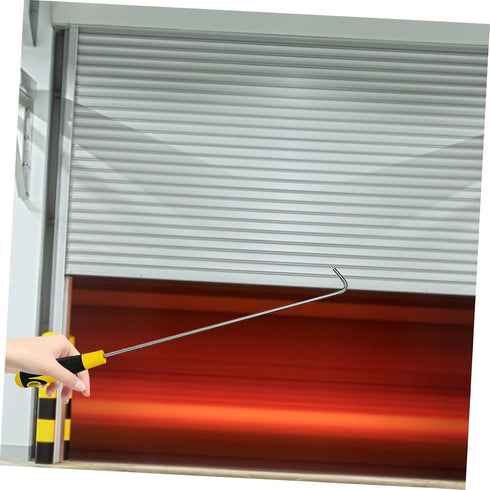 19.7 Inch Commercial Uonlytech Sliding Door Hook Manhole Cover Hook with Rubber Handle Roller Shutter Door Durable Door