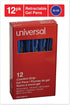 Universal Comfort Grip Gel Pen, Retractable, Medium 0.7 mm, Blue Ink, Dozen