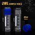 100 Pcs 2ml Small Vials with Screw Caps, Centrifuge Tubes, Plastic Sample Tubes, Cryogenic Vials with Lids