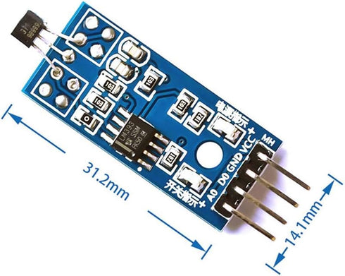 10 LM393 3144 Taidacent Pcs Hall Sensor Module - Hall Effect Sensor for Speed Measurement, Motor Position Detection