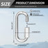 15 Pack Heavy-Duty Chain Hooks Quick Links - 304 Stainless Steel 1/8" Locking Carabiner for Towing