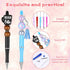 Vellibring 150 8 Pcs DIY Beadable Pen Kit Multicolor Bulk Ballpoint DIY Crafting Pens with Colors Refills & Bags