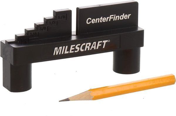 Milescraft 8408 Center Finder - Offset Measuring & Marking Tool for Woodworking, Center Scriber