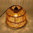 Bulb 4*AA Outdoor Pendant Light Chandelier for Gazebo Battery Operated Boho Hanging Lamp Handmade Rattan Decorative