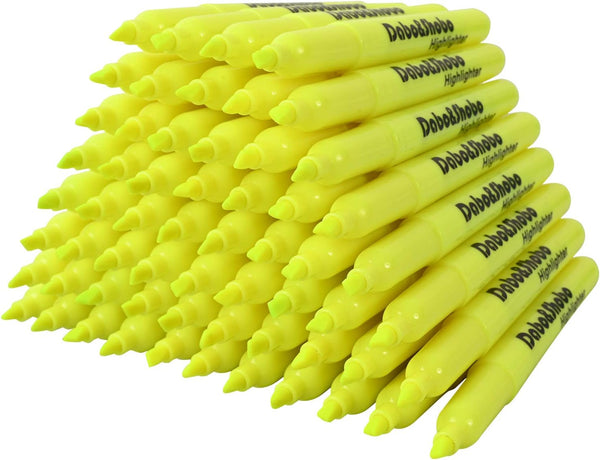 Dabo&Shobo Yellow Highlighter, 60 Pack, Bright Color, Chisel Tip for Adults Highlighting in Home, School