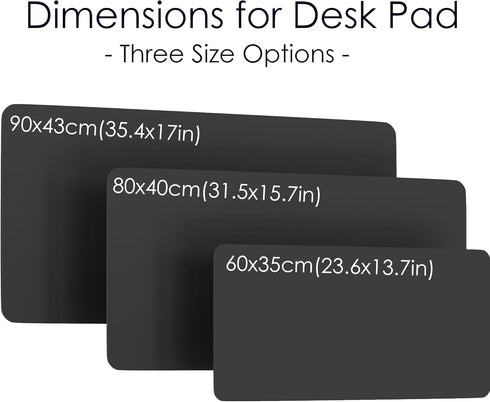 WAYBER Leather Desk Pad Protector, Waterproof Mouse Pad, PU Desk Mat for Office/Home/Work/Cubicle (Black/Red)