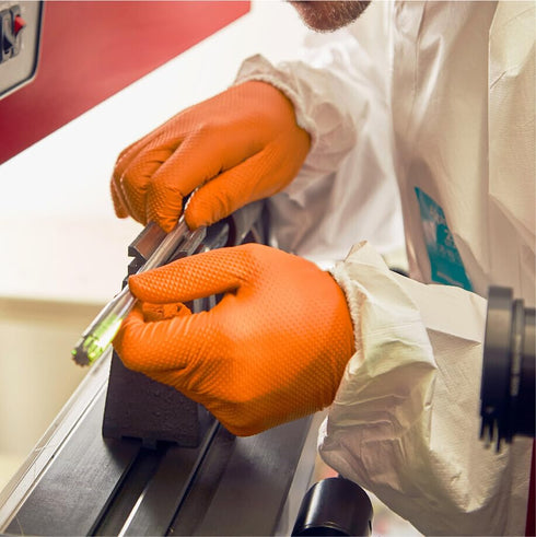 Ansell Microflex 93-256 Mega Texture Grip Nitrile Gloves: Extra Durable Disposable Gloves, 6.3 mil - Small (Box of 100)