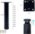 HJYCLFAZU Pack 4 10 cm) SpeeSy of Furniture feet, Adjustable Table Legs, Metal Cabinet Base feet for TV Cabinet, Bed
