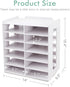SONGWAY Desktop Mail Sorter Organizer - Small File Organizer with 12 Slots for Desk Bills and Ink Pad Storage