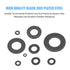 DYWISHKEY 700 Pieces Black Zinc Plated Steel Flat Washers Assortment Kit (9 Sizes M2-M12)