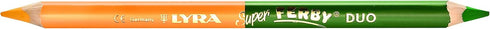LYRA Super Ferby Duo Bi-Colour Wooden Chunky Colouring Pencils, 6 Assorted Colours for Children